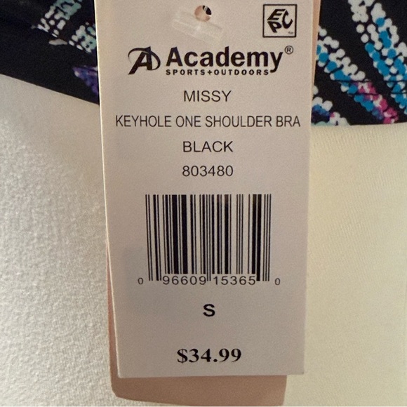 💜 Indigo Sky One Shoulder Sports Bra Keyhole Front Size Small New - Picture 5 of 5